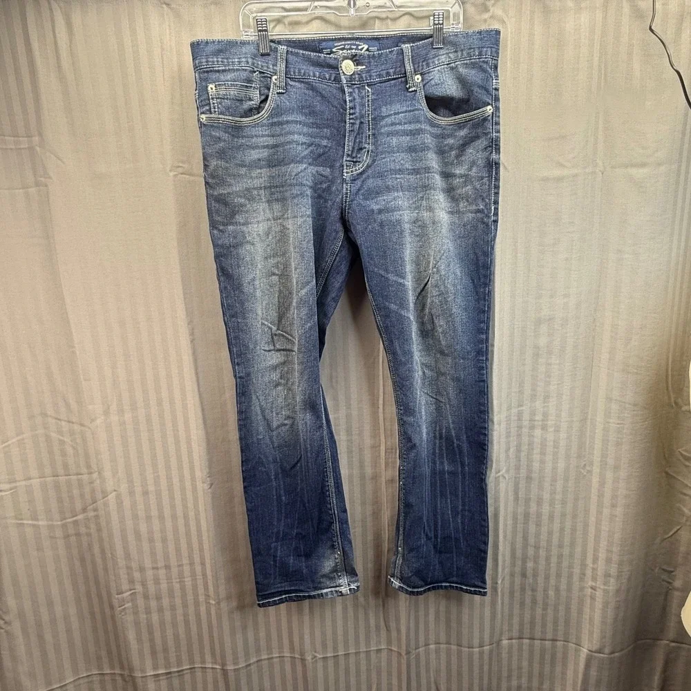 Seven7 Jeans Mens 36x30 Slim Straight‎ Denim Medium Wash Classic Style
